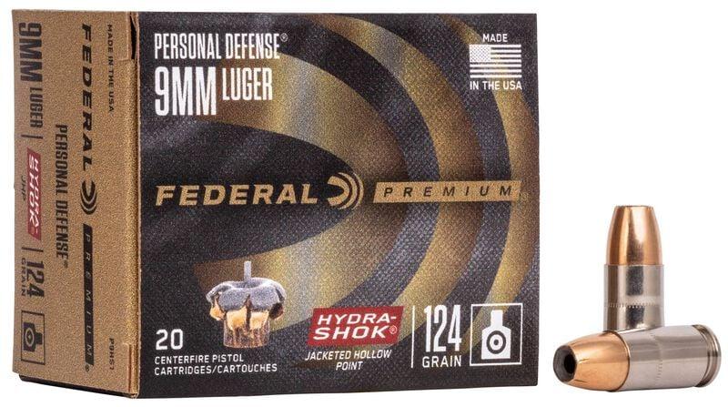 Personal Defense Hydra-Shok 9mm Luger 124 Grain JHP