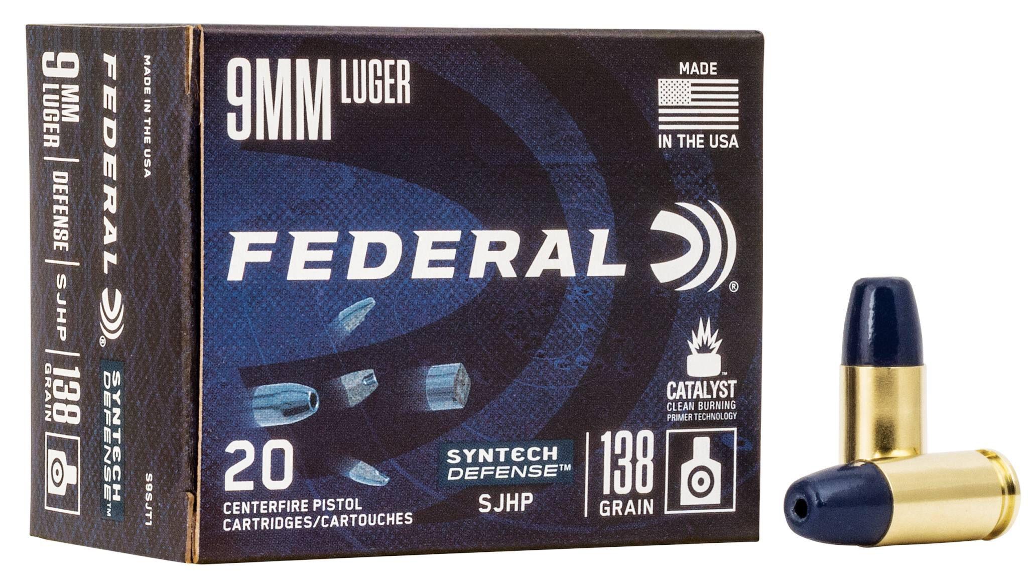 Federal Syntech Defense 9mm Luger 138gr SHP