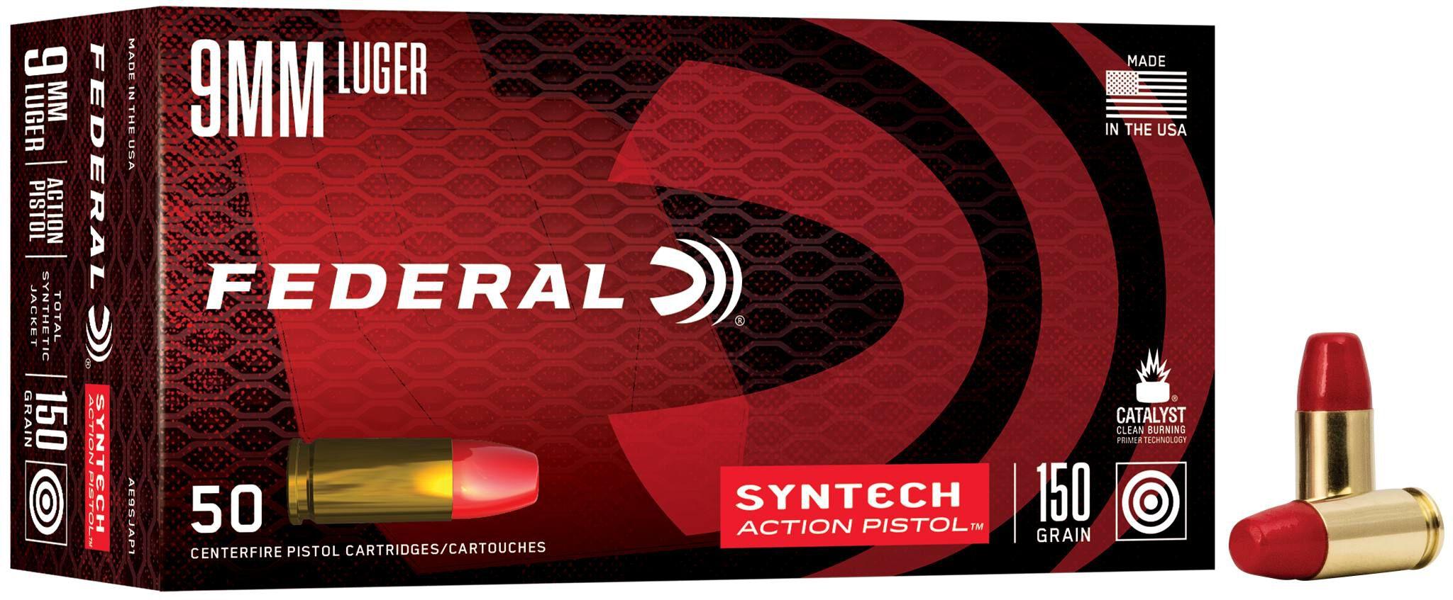 Federal Syntech Action Pistol 9mm Luger 150gr TSJ