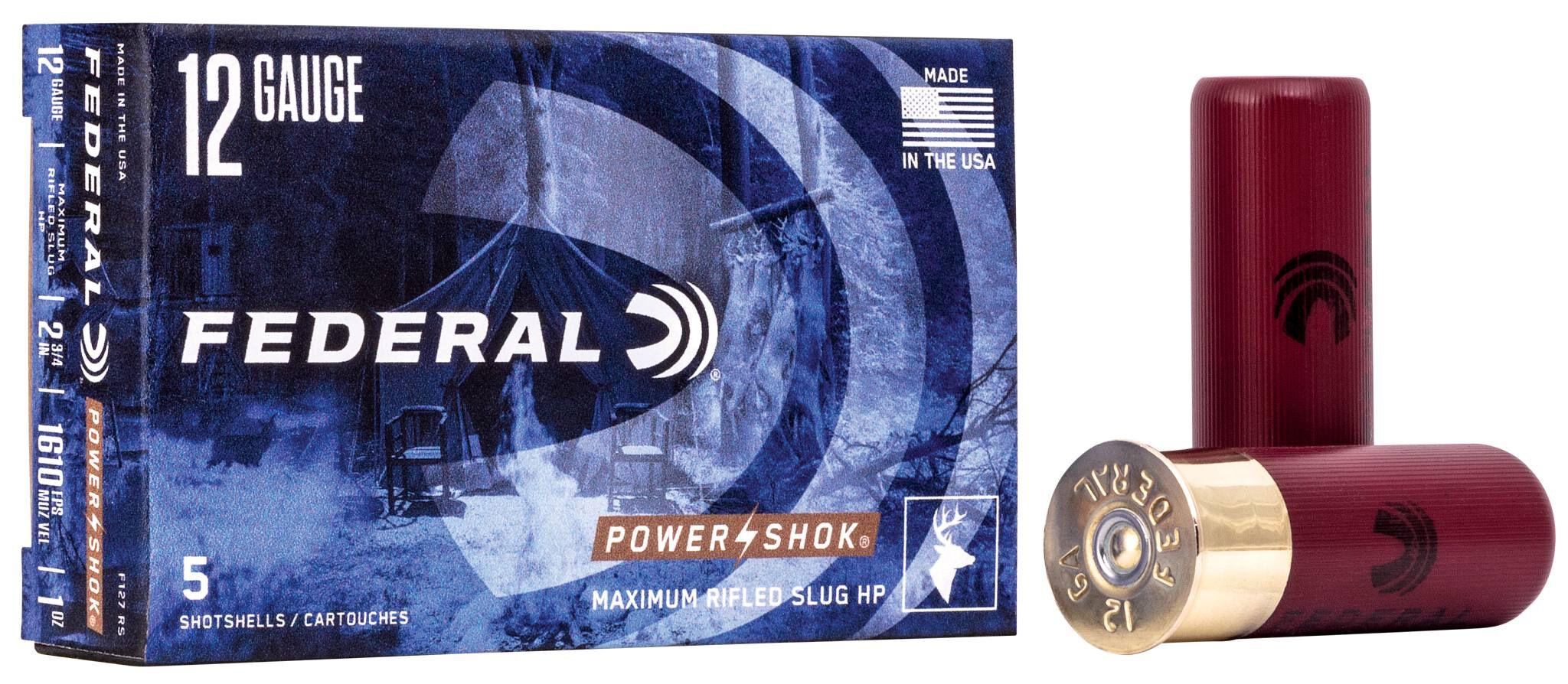 Federal Power-Shok Rifled Slug 12 Gauge 438gr 2-3/4in