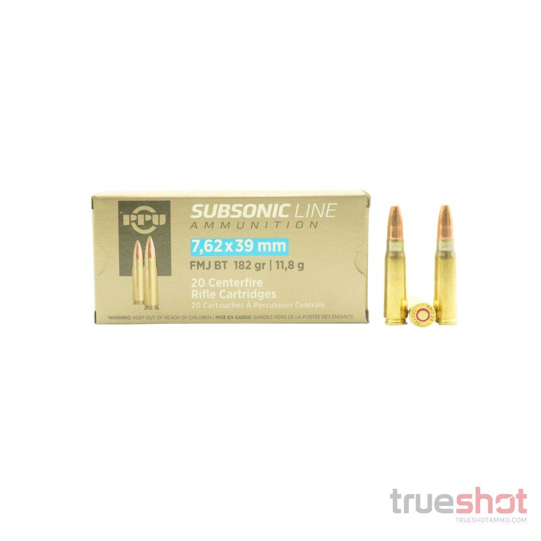 PPU 7.62x39mm Subsonic 182gr FMJBT