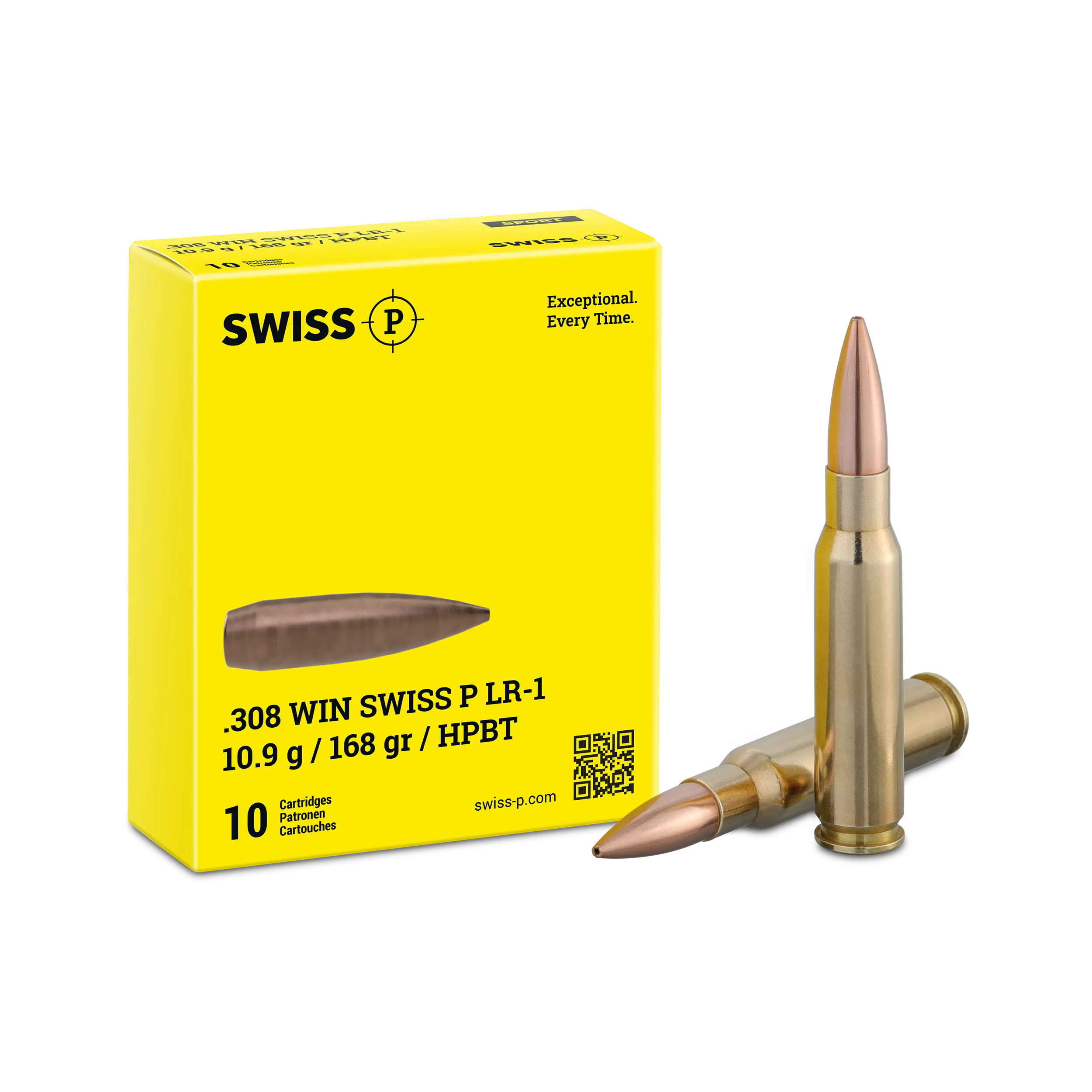 .308 Win. SWISS P LR-1 10.9 g / 168 gr (Sport)