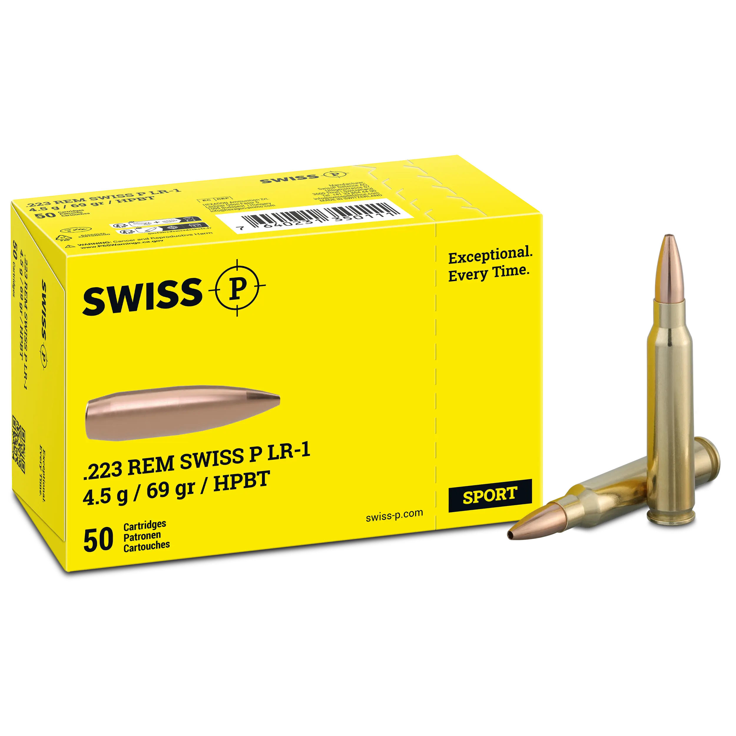.223 Rem. SWISS P LR-1 4.5 g / 69 gr (Sport)