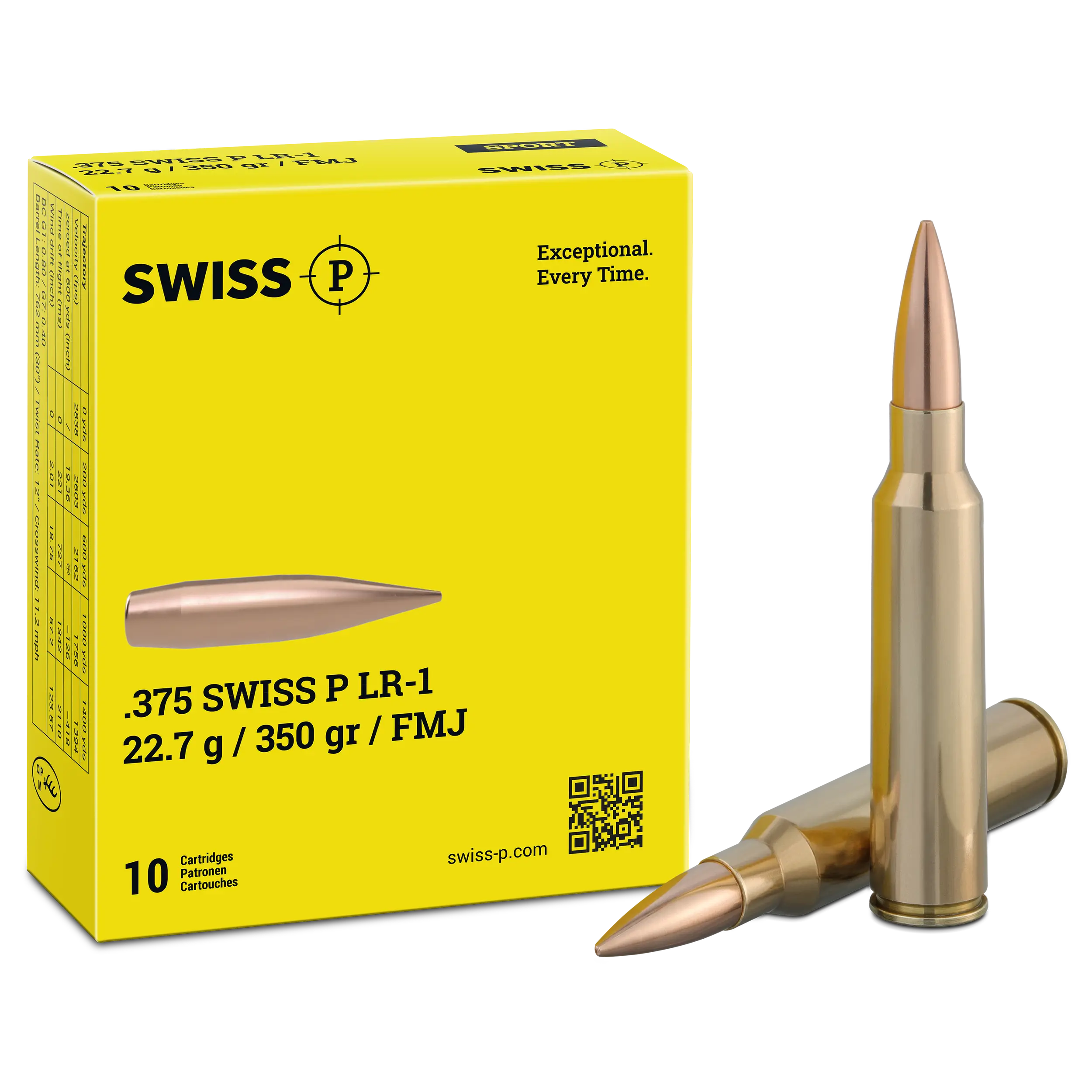 .375 SWISS P LR-1 22.7 g / 350 gr (Sport)