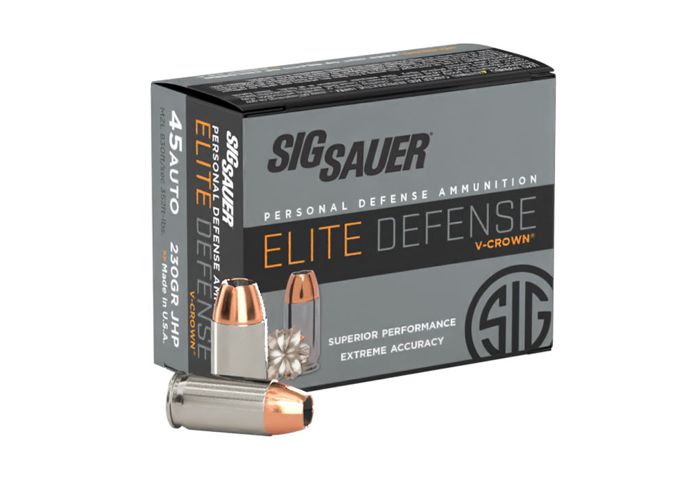 SIG SAUER Elite Performance .45 Auto 230gr V-Crown JHP